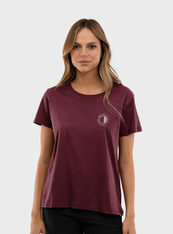 Polera Orgánica Sunset Burdeo (Mujer)