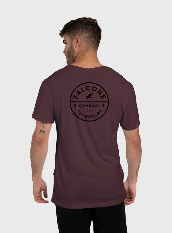 Polera Orgánica Company Of Adventure Burdeo (Hombre)