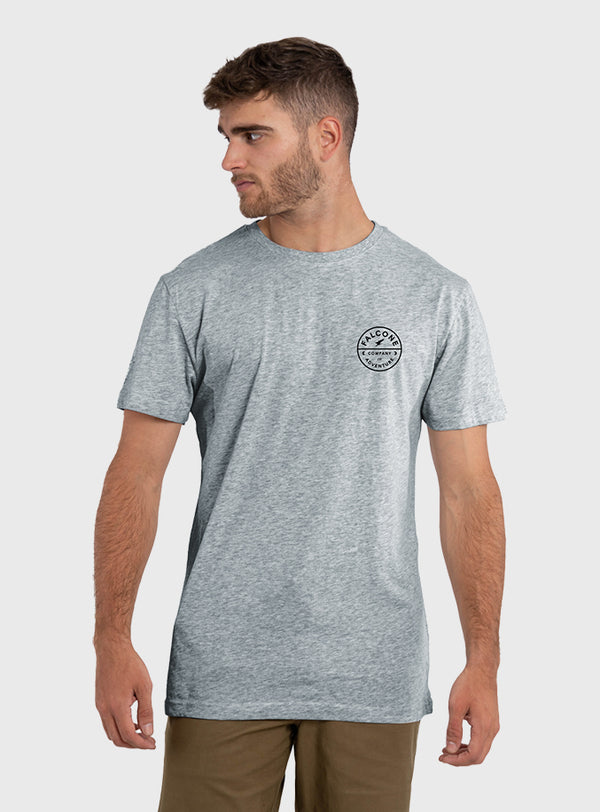 Polera Orgánica Company Of Adventure Gray Melange (Hombre)