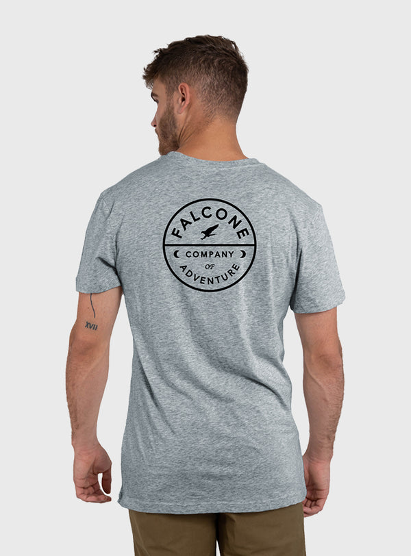 Polera Orgánica Company Of Adventure Gray Melange (Hombre)