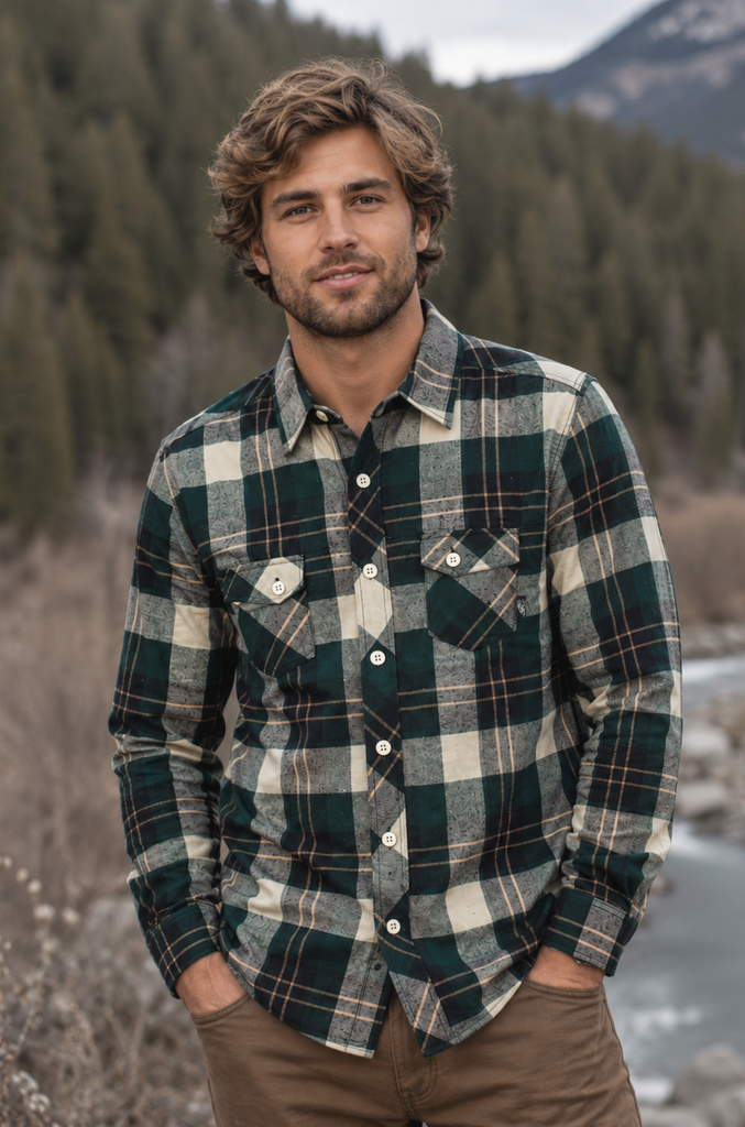 Camisa Escocesa V1 Wanser Green (Hombre)