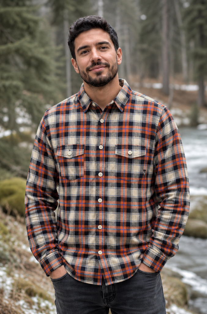 Camisa Escocesa V2 Wanser Orange (Hombre)