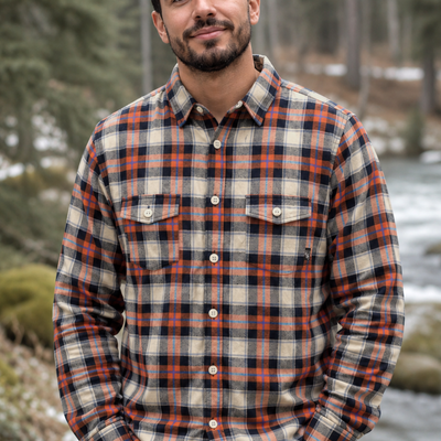 Camisa Escocesa V2 Wanser Orange (Hombre)