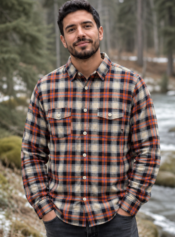 Camisa Escocesa V2 Wanser Orange (Hombre)