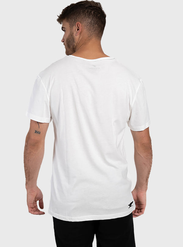 Polera Orgánica Classic Logo V2 White (Hombre)