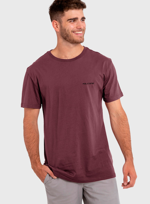 Polera Orgánica Classic Logo V2 Burdeo (Hombre)