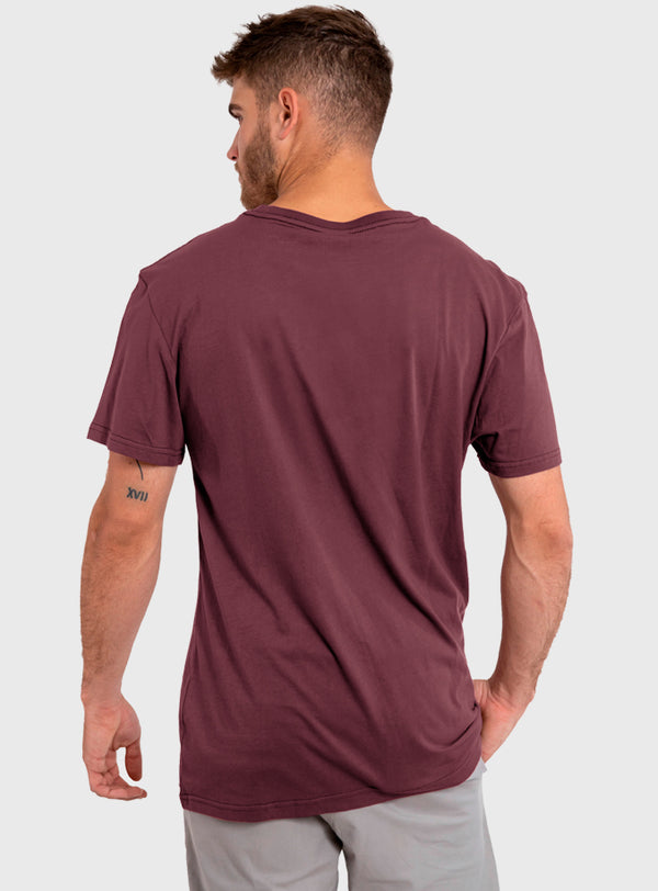 Polera Orgánica Classic Logo V2 Burdeo (Hombre)