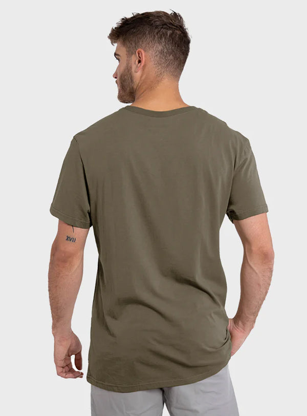 Polera Orgánica Classic Logo V2 Olive Green (Hombre)