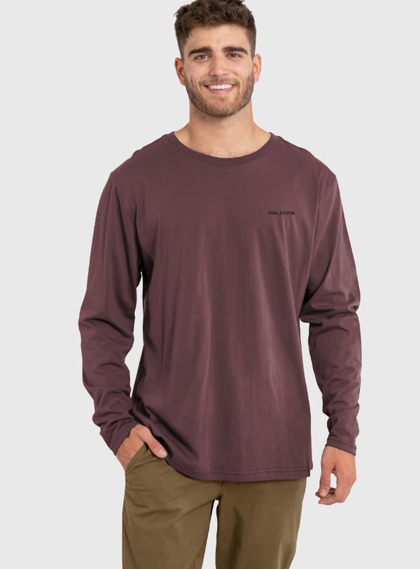 Polera Manga Larga Classic Burdeo (Hombre)