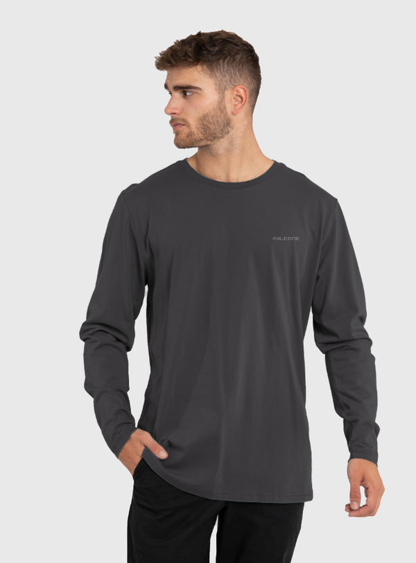 Polera Manga Larga Classic Dark Gray (Hombre)