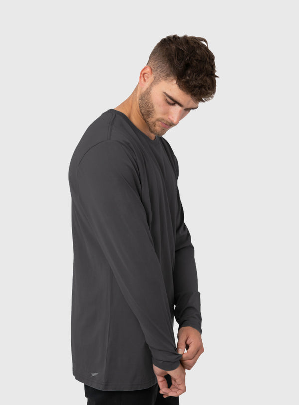 Polera Manga Larga Classic Dark Gray (Hombre)
