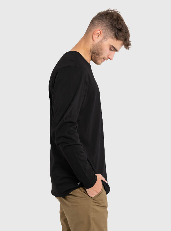 Polera Manga Larga Classic Black (Hombre)