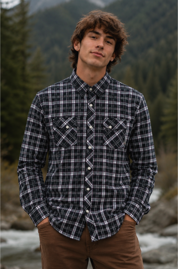 Camisa Escocesa Wanser Blue (Hombre)