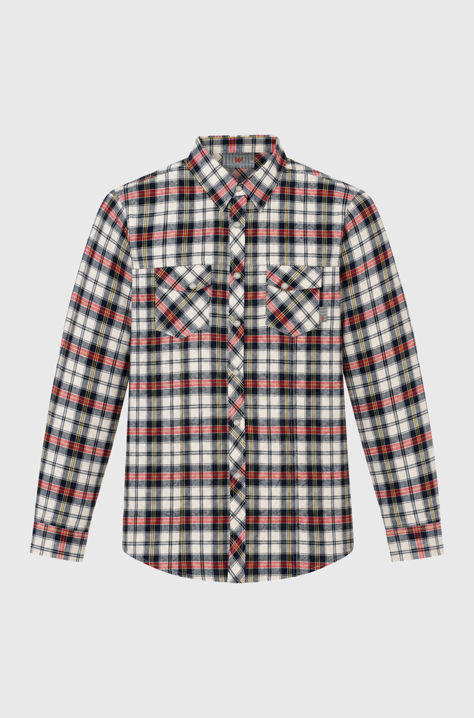 Camisa Escocesa Wanser White (Hombre)