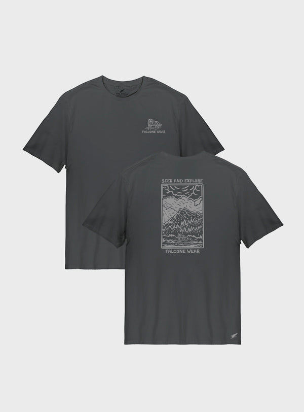 Polera Orgánica Seek And Explore Gray (Hombre)