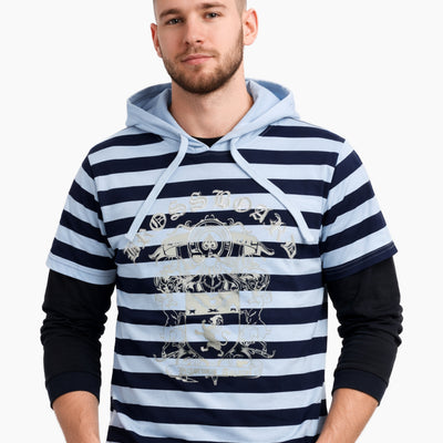 Polera Casual Manga Larga Bross Blue (Hombre)