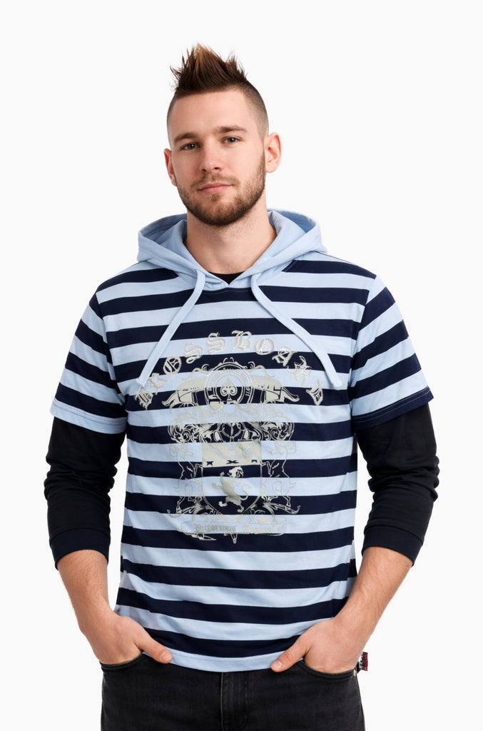 Polera Casual Manga Larga Bross Blue (Hombre)