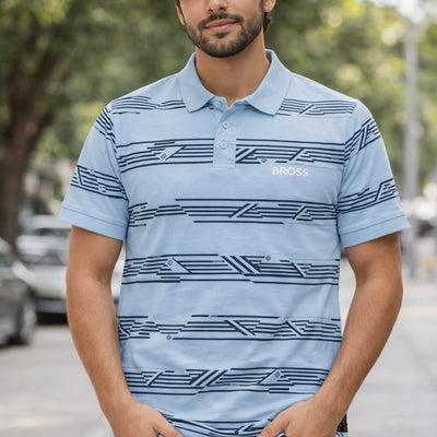 Polera Casual Bross Light blue(Hombre)