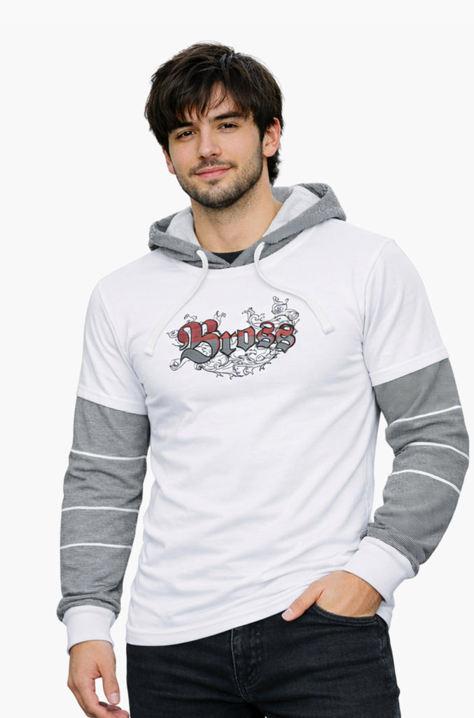 Polera Casual Manga Larga Bross White (Hombre)