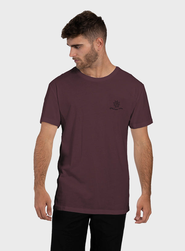 Polera Orgánica Trippin Forever V2 Burdeo (Hombre)