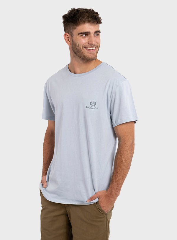 Polera Orgánica Trippin Forever V2 Light Blue (Hombre)