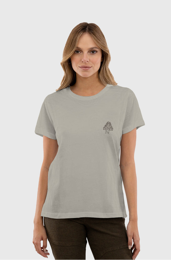 Polera Orgánica Infinite Roads Taupe (Mujer)