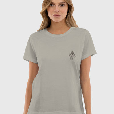 Polera Orgánica Infinite Roads Taupe (Mujer)