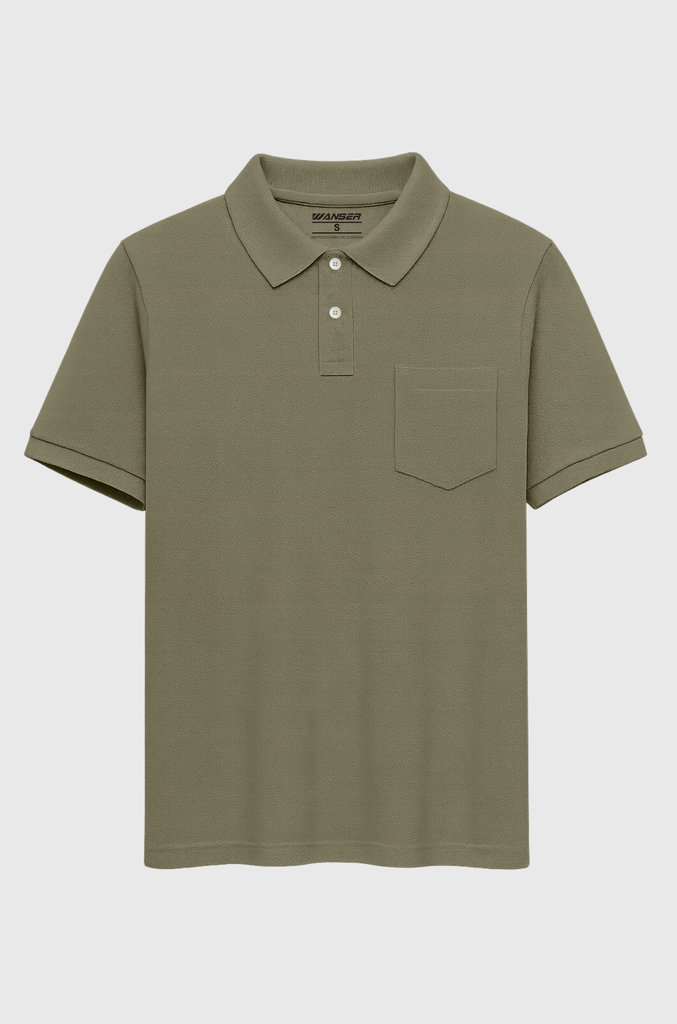 Polera Piqué Olive Green (Hombre)