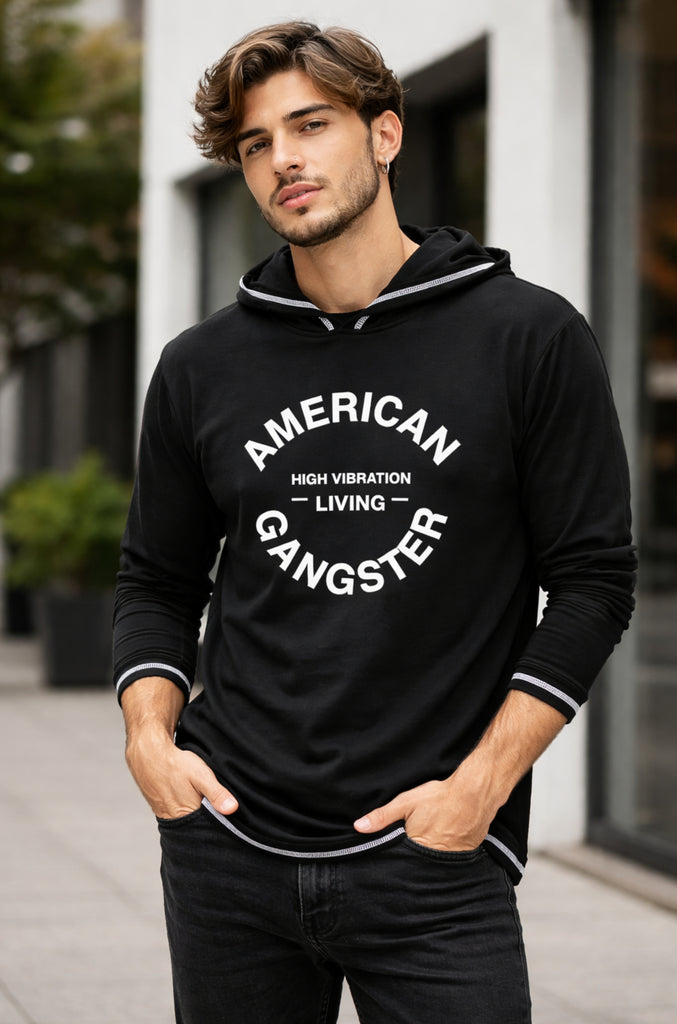 Polera Casual Manga Larga Wanser Black (Hombre)