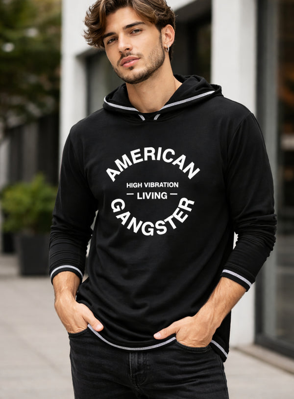 Polera Casual Manga Larga Wanser Black (Hombre)