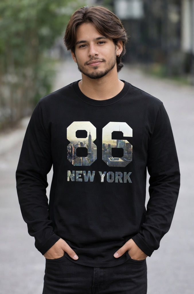 Polera Casual Manga Larga Wanser Black (Hombre)