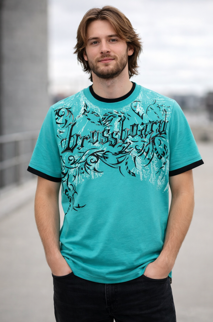 Polera Casual Bross Turquoise (Hombre)