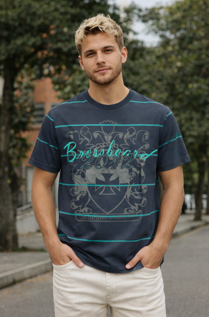 Polera Casual Bross Dark Blue (Hombre)