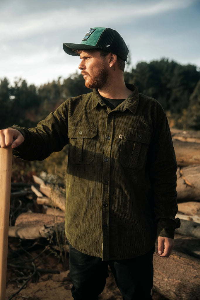 Camisa Corduroy Forestman Moss Green (Hombre)