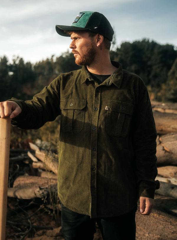Camisa Corduroy Forestman Moss Green (Hombre)