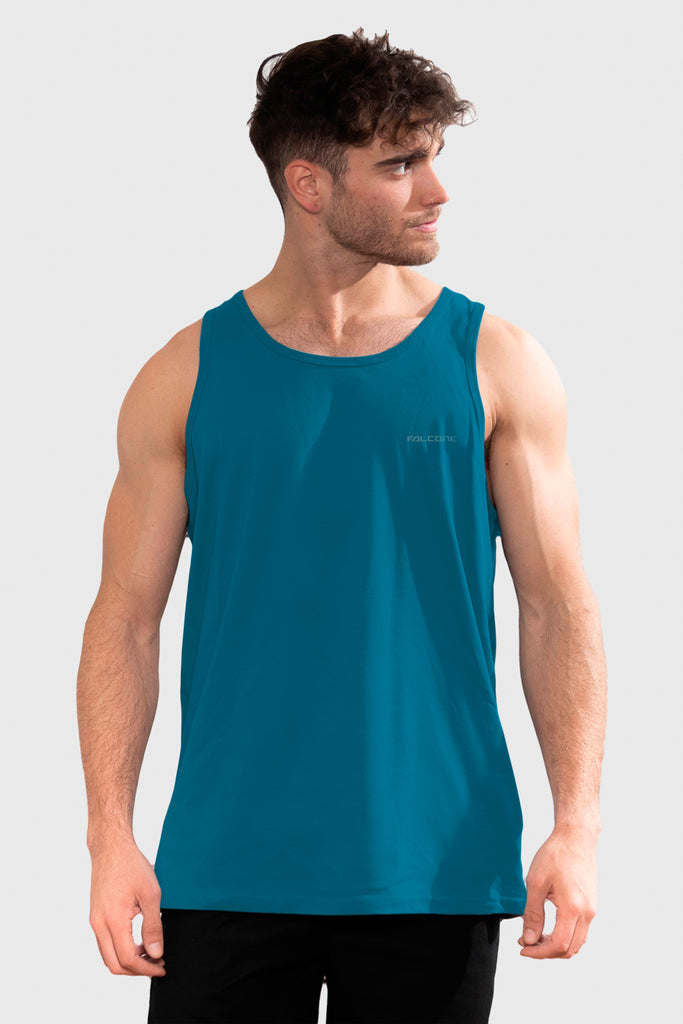 Polera Orgánica Sin Mangas Classic V2 Blue (Hombre)