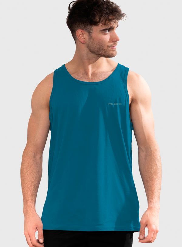 Polera Orgánica Sin Mangas Classic V2 Blue (Hombre)