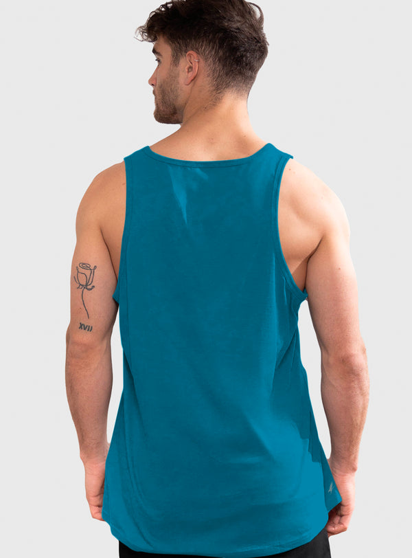 Polera Orgánica Sin Mangas Classic V2 Blue (Hombre)