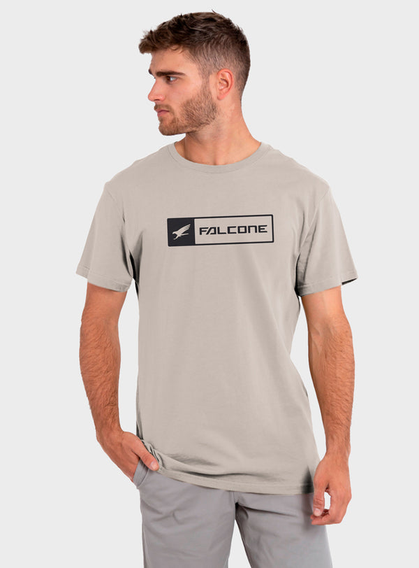 Polera Orgánica Rectangular Logo V2 Taupe (Hombre)