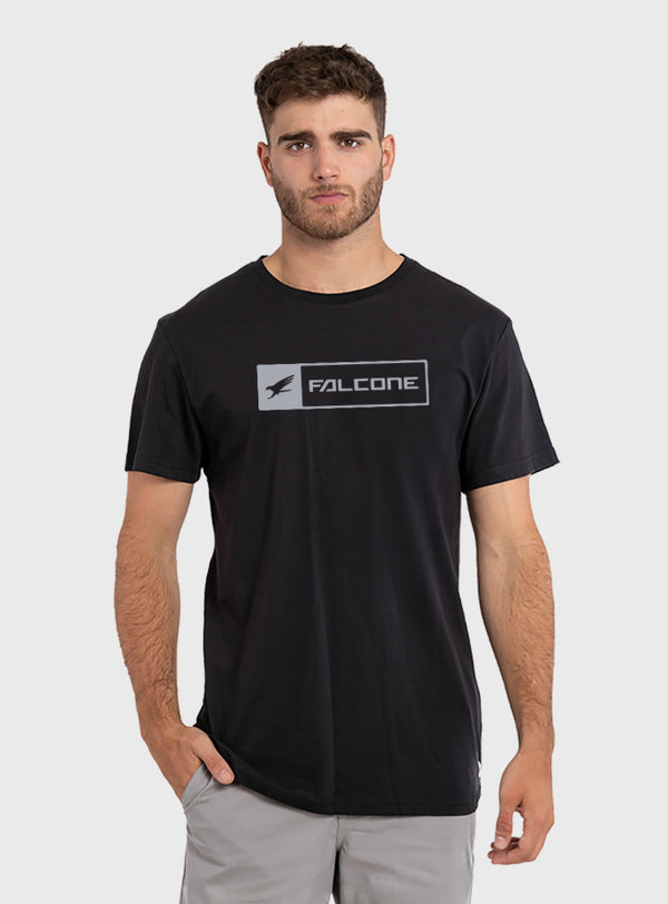 Polera Orgánica Rectangular Logo V2 Black (Hombre)