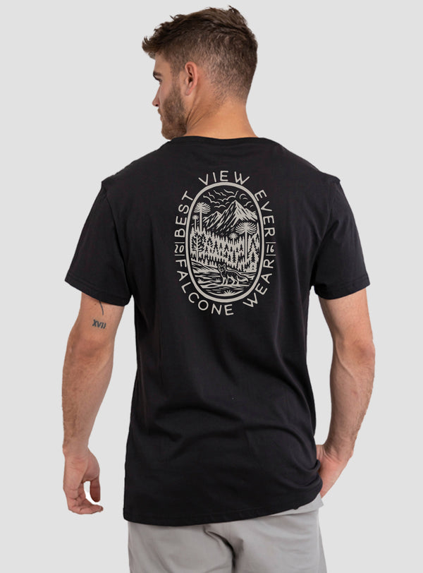 Polera Orgánica Best View Ever Black (Hombre)