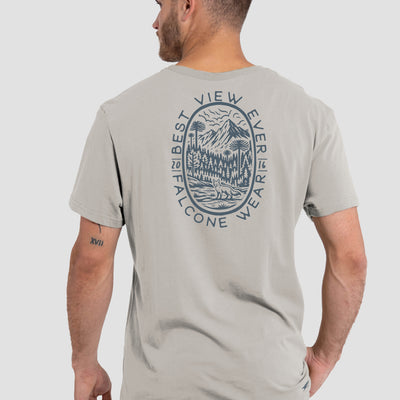 Polera Orgánica Best View Ever Taupe (Hombre)