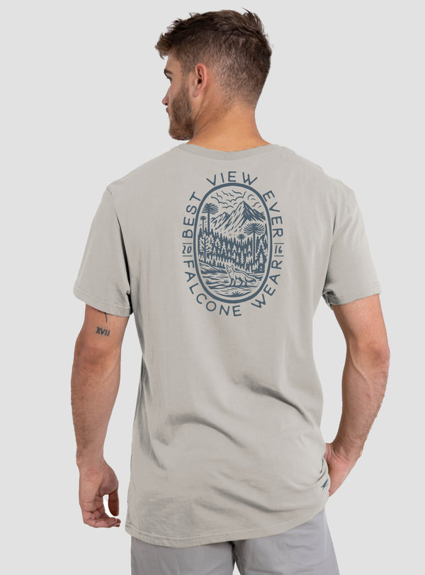 Polera Orgánica Best View Ever Taupe (Hombre)