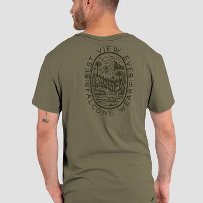 Polera Orgánica Best View Ever Green (Hombre)