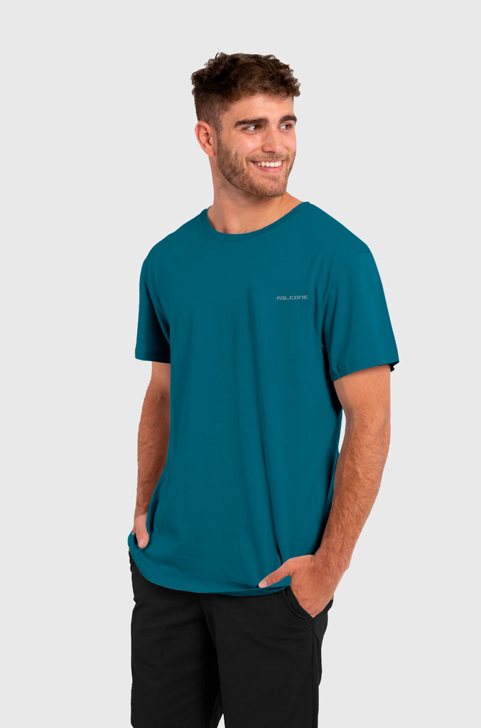 Polera Orgánica Classic Logo V2 Blue (Hombre)