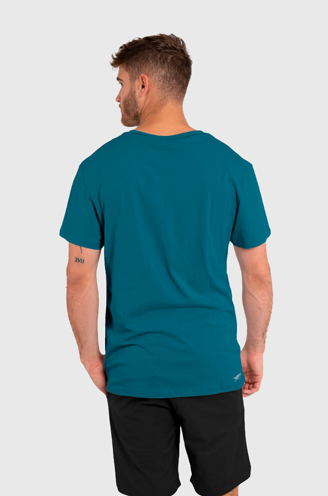 Polera Orgánica Classic Logo V2 Blue (Hombre)