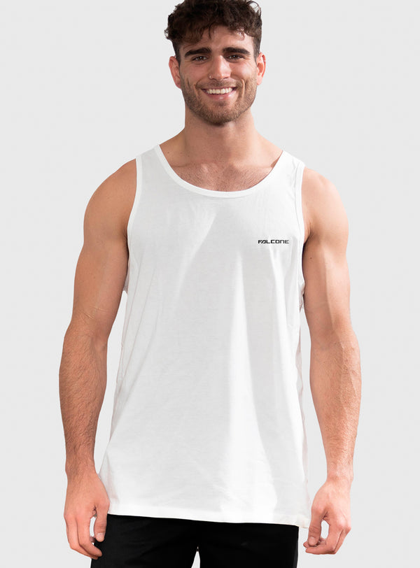 Polera Orgánica Sin Mangas Classic V2 White (Hombre)