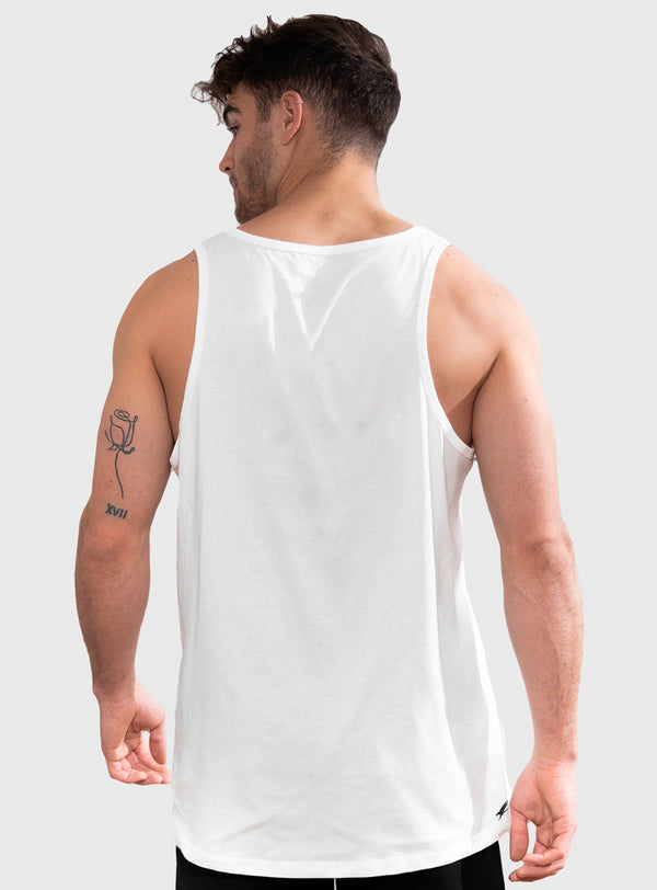 Polera Orgánica Sin Mangas Classic V2 White (Hombre)