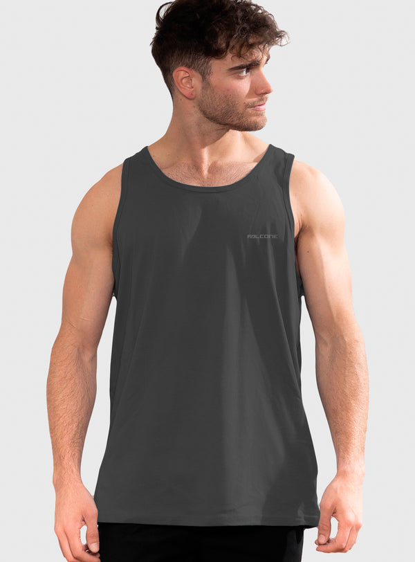 Polera Orgánica Sin Mangas Classic V2 Dark Gray (Hombre)