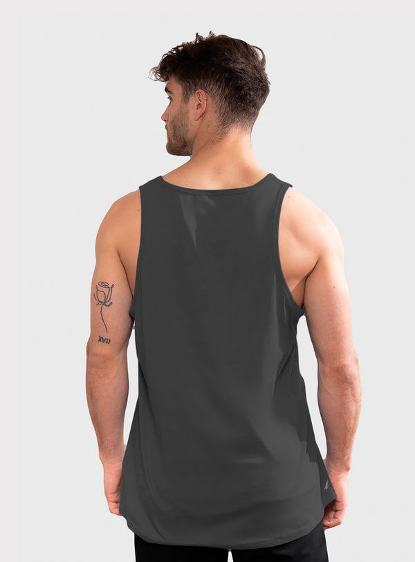 Polera Orgánica Sin Mangas Classic V2 Dark Gray (Hombre)